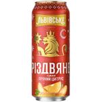 Пиво Львівське Різдвяне Пряний цитрус темне 4% 0,48л