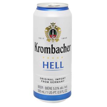 Пиво Krombacher Hell светлое 5% 0,5л - купить, цены на КОСМОС - фото 1