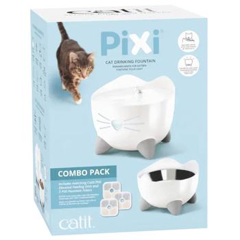 Поїлка-фонтан Catit Pixi 2л + миска пластикова 200мл білий - купити, ціни на MasterZoo - фото 2