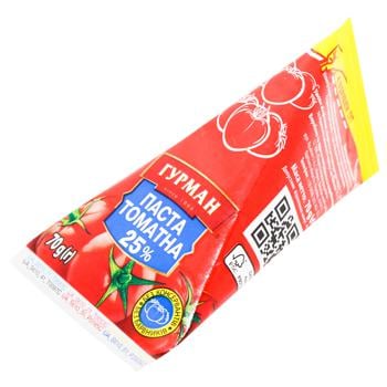 Gurman Tomato Paste 25% 70g - buy, prices for EKO Market - photo 1