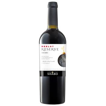 Вино Shabo Merlot Reserve червоне сухе 12-14% 0,75л - купити, ціни на WINETIME - фото 1