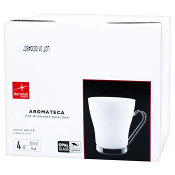 Bormioli Rocco Aromateca Oslo White Cappuccino Cup 235ml 4pcs