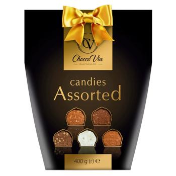 Конфеты Chocco Via Ассорти 400г - купить, цены на Auchan - фото 1