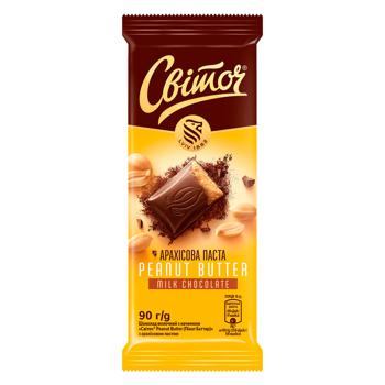 SVITOCH® Peanut Butter Milk Chocolate with Peanut Butter Filling 90g - buy, prices for ULTRAMARKET - photo 1