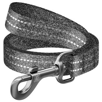 Waudog Re-cotton Reflective Leash 2m / 20mm Grey