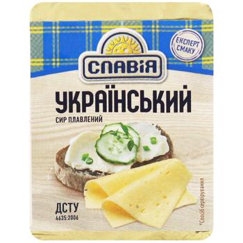 Slavia Ukrainian Processed Cheese 38% 70g - buy, prices for Auchan - photo 1
