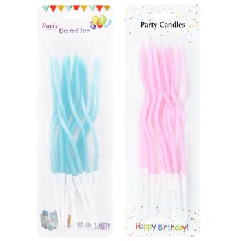 Набор свечей для торта волнистые пастель 12шт - купить, цены на Таврия В - фото 1