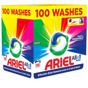 Капсули для прання Ariel Pods All-in-1 Color 100шт - купити, ціни на - фото 1