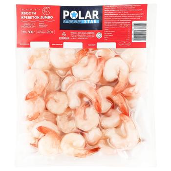 Креветки Polar Star Jumbo хвосты варено-мороженые 300г - купить, цены на Biotus - фото 1