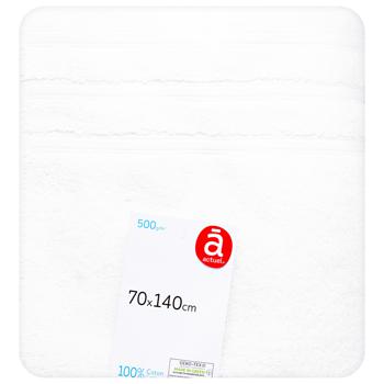 Actuel White Towel 500g/m2 70*140cm - buy, prices for Auchan - photo 1