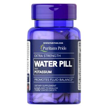 Puritan's Pride Extra Strength Water Pill with Potassium Promotes Fluid Balance 100 caplets - buy, prices for Biotus - photo 1