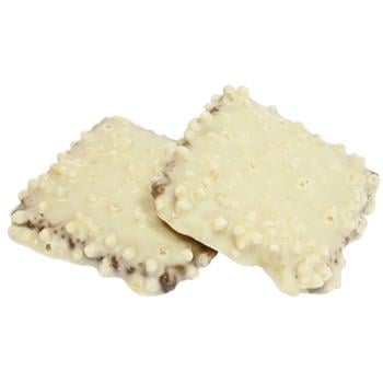 Печиво Домінік Цукрове у білій глазурі з рисовими кульками