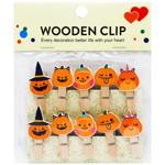 Zed Decorative Wooden Clips Halloween 10pcs