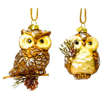 Подвеска Decoris Сова 8х10см в ассортименте