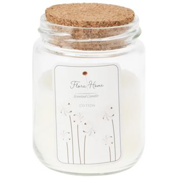 Flora Home Cotton Candle in Glass with Lid 6.5*9.5cm - buy, prices for Auchan - photo 1