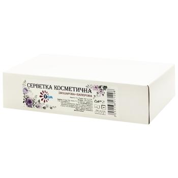 TCM Two Layer Cosmetic White Napkins Rectangle Box 80pcs - buy, prices for Supermarket "Kharkiv" - photo 1