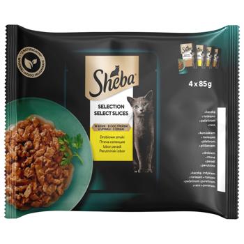 Sheba Assorted Poultry Wet Food for Cats 4pcs*85g - buy, prices for Chudo Market - photo 1