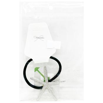 Hair Elastic Band with Metallic Decor 3753-10 - buy, prices for Tavria V - photo 2