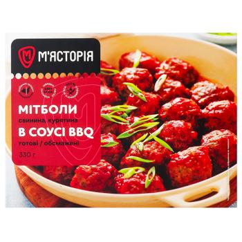 Myastoriya Ready Fried Meatballs in BBQ Sauce 330g - buy, prices for Supermarket "Kharkiv" - photo 2