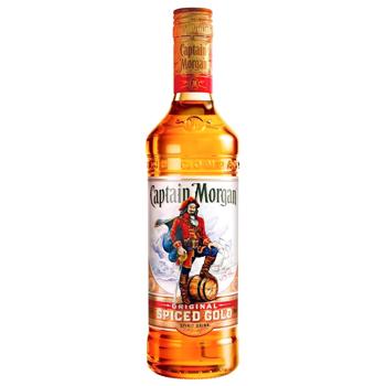 Ромовий напій Captain Morgan Spiced Gold 35% 0,5л - купити, ціни на Чудо Маркет - фото 1