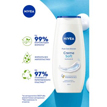 Гель-догляд для душу Nivea Сreme Soft 250мл - купити, ціни на Чудо Маркет - фото 3