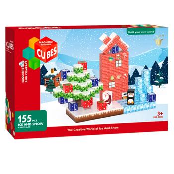 My World Christmas Magnetic Building Cubes Construction Set 2cm 155 pcs