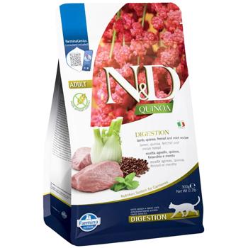 Сухий корм для котів Farmina N&D Quinoa Digestion Adult 300 г - ягня та кіноа - купити, ціни на MasterZoo - фото 1