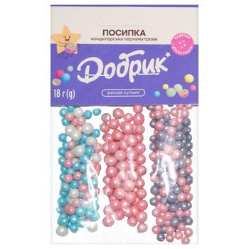 Посипка кондитерська Добрик Рисові кульки 18г - купити, ціни на Чудо Маркет - фото 4