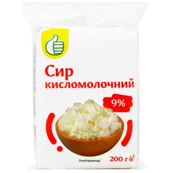 Auchan sour milk cheese 9% 200g - buy, prices for Auchan - photo 1