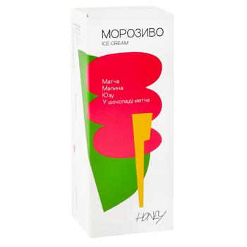 Мороженое Honey Матча-малина-юзу в шоколаде 90г - купить, цены на Эпицентр FOOD - фото 1