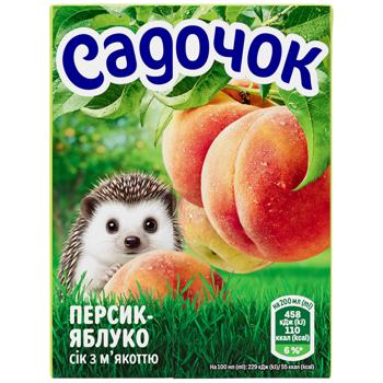 Сок Садочок персик-яблоко с мякотью 200мл - купить, цены на Grono - фото 2