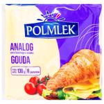 Сир плавлений Polmlek Gouda нарізаний 130г