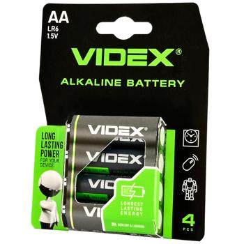 Videx LR6/AA Alkaline Battery 4pcs - buy, prices for Auchan - photo 1