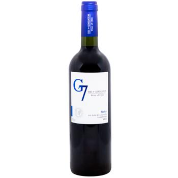 Вино G7 Merlot червоне сухе 13,5% 0,75л - купити, ціни на WINETIME - фото 1