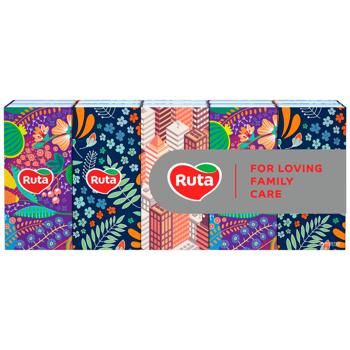 Ruta 3-ply Fragrance-free Paper Handkerchiefs 10pcs - buy, prices for Supermarket "Kharkiv" - photo 1