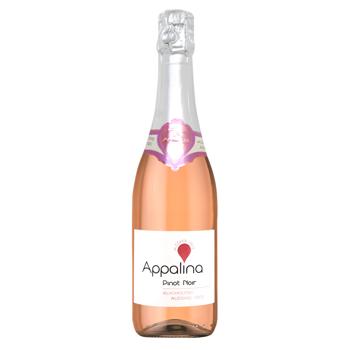 Вино ігристе Appalina Pinot Noir рожеве напівсолодке безалкогольне 0,75л - купити, ціни на AlcoHub - фото 1