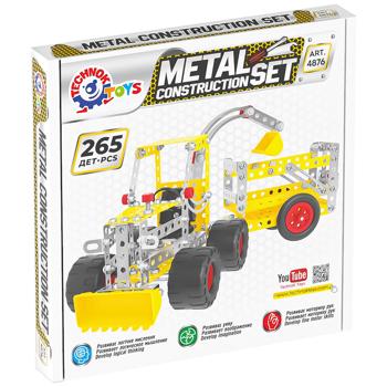 Конструктор ТехноК Трактор с прицепом металлический