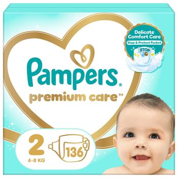 Підгузки Pampers Premium Care Mini 2 4-8кг 136шт - купити, ціни на - фото 2