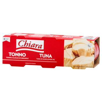 Тунец Chiara в подсолнечном масле 3шт*80г