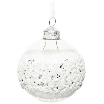 Decoris Snow Christmas Tree Ball 8cm in assortment - buy, prices for - photo 3