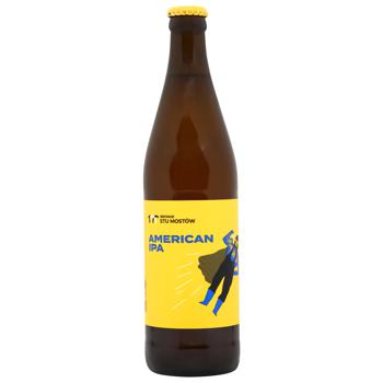 100 Mostow BSM American IPA Light Unfiltered Beer 6.8% 0.5l - buy, prices for MegaMarket - photo 1