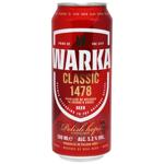 Пиво Warka Лагер 5,2% 0,5л
