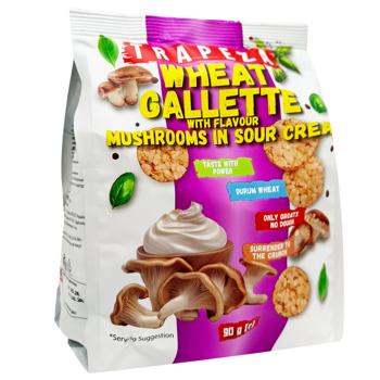 Trapeza Wheat Bread with Mushrooms in Sour Cream Flavor 90g - buy, prices for COSMOS - photo 2