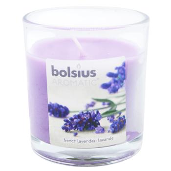 Свіча Bolsius з кришкою лаванда 80/72