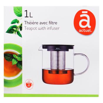 Actuel Glass Teapot 1l - buy, prices for Auchan - photo 2