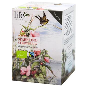 Life by Follis Organic Strawberry-Сhampagne Black Tea 1.7g*20pcs - buy, prices for ULTRAMARKET - photo 1
