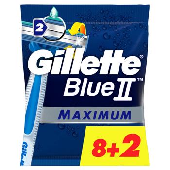 Gillette Blue 2 Maximum Disposable Razors 8+2pcs - buy, prices for - photo 2