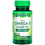 Омега-3 з олії з водоростей з ДГК, Vegan Omega-3 Algae Oil, Nature's Truth, веган, 60 веганських гелевих капсул