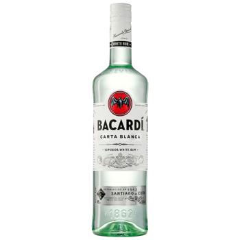 Ром Bacardi Carta Blanca білий 40% 0,5л