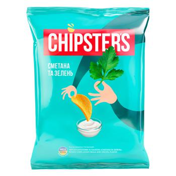 Чипсы Сhipsters картофельные со вкусом сметана и зелень 25г - купить, цены на Auchan - фото 1